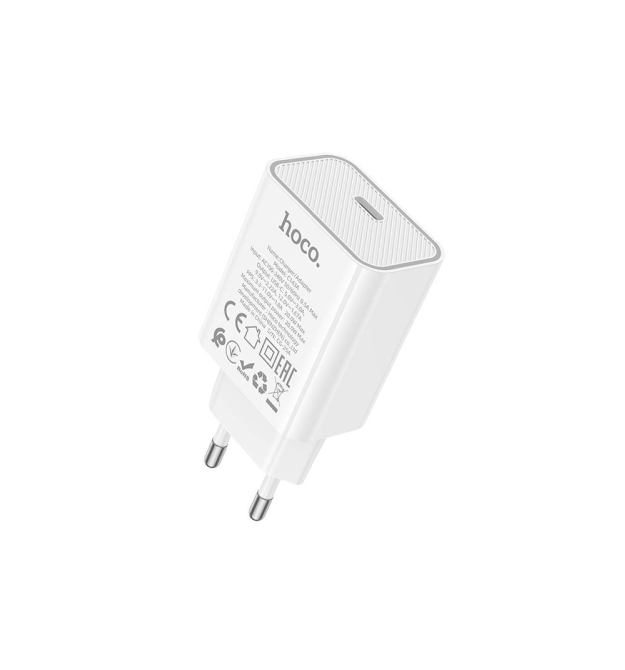 СЗУ HOCO C143A110-240V, PD20W, USB-C, White, Box