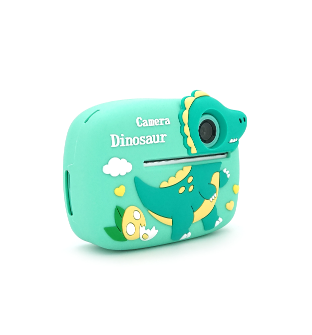 Дитячий фотоапарат D1-A Зелений Динозавр, екран IPS 2,4-дюйми, Type-C, Green, BOX