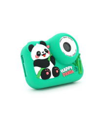 Дитячий фотоапарат M03 Зелена Панда, 2 камери, екран IPS 2-дюйми, Type-C, Green, BOX
