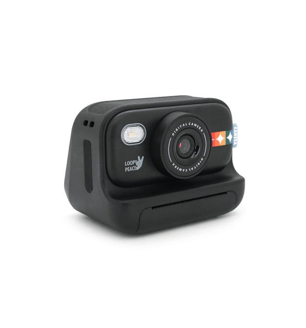 Дитячий фотоапарат S9 з функцією миттєвого термодруку, 1080p HD, MicroSD, екран IPS 2-дюйми, Type-C, Black, BOX