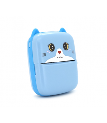Портативний дитячий термопринтер A8 Cat, bluetooth, Type-C, blue, BOX