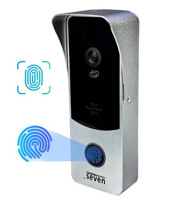 Вызывная панель домофона со встроенным контроллером SEVEN CP-7508 FHD silver