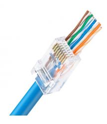 Коннектор UTP RJ45 кат. 5e со сквозными отверстиями 100 шт