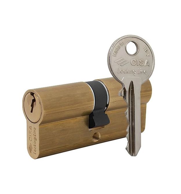 Цилиндр латунь матовая CISA LL 08010 90 (45*45)
