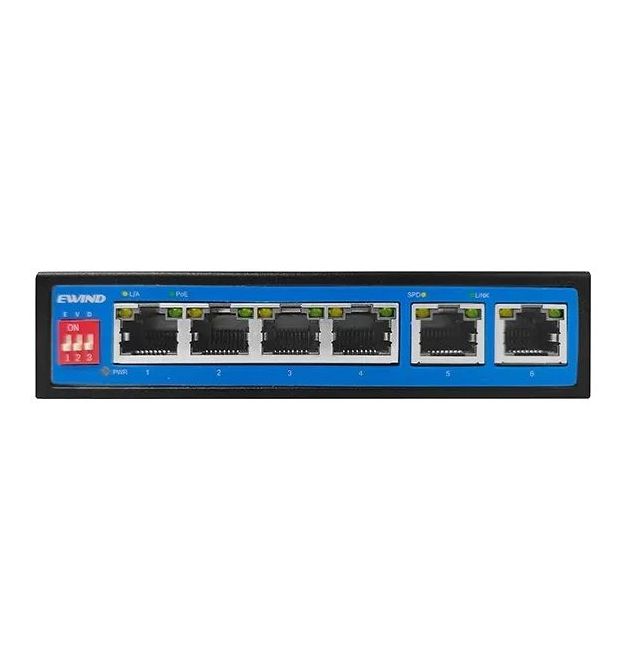 Коммутатор 6 портов неуправляемый Ewind EW-S1906CF-DP PoE