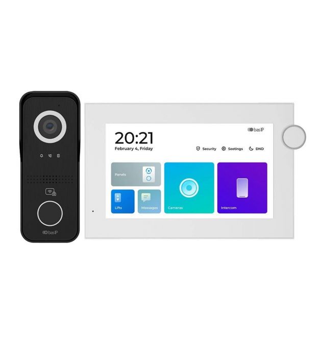 IP-комплект домофону Bas-IP BAS KIT AV-06 black + AZ07LL white