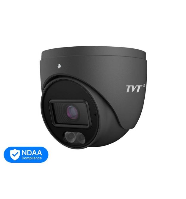 IP-відеокамера 4Mp TVT TD-9544S4L-A(D-PE-AW2) Black f-2.8mm, ІЧ+LED-підсвічування, з мікрофоном