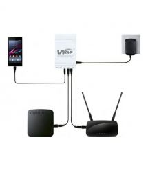 Джерело безперебійного живлення Mini UPS WGP UPS103C 16000mAh 5V-12V-12V, Li-ion 4*4Ah, для роутера і медіаконвертера