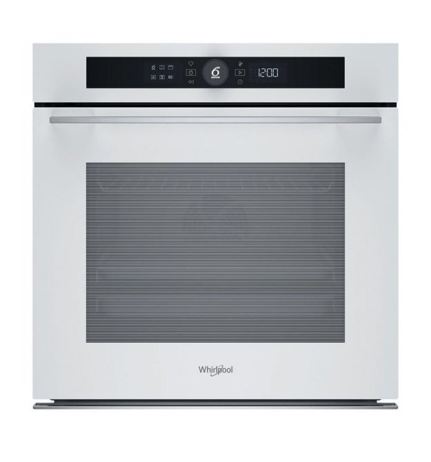 Whirlpool Духовой шкаф электрический, 73л, A+, дисплей, конвекция, пиролиз, телескопические направляющие, белый