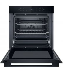 Whirlpool Духовой шкаф электрический, 73л, A+, дисплей, конвекция, пиролиз, телескопические направляющие, черный