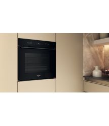 Whirlpool Духовой шкаф электрический, 73л, A+, дисплей, конвекция, пиролиз, телескопические направляющие, черный