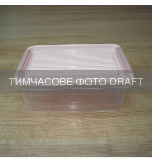 ARDESTO Контейнер для зберігання харчових продуктів ARDESTO Fresh 2.8л, пластик, прямокутна, рожевий