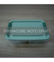 ARDESTO Контейнер двосекційний для зберігання харчових продуктів ARDESTO Fresh 2х0.25л, пластик, прямокутна, зелений