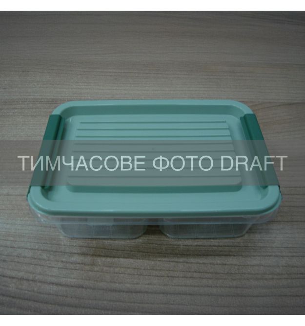 ARDESTO Контейнер двосекційний для зберігання харчових продуктів ARDESTO Fresh 2х0.25л, пластик, прямокутна, зелений