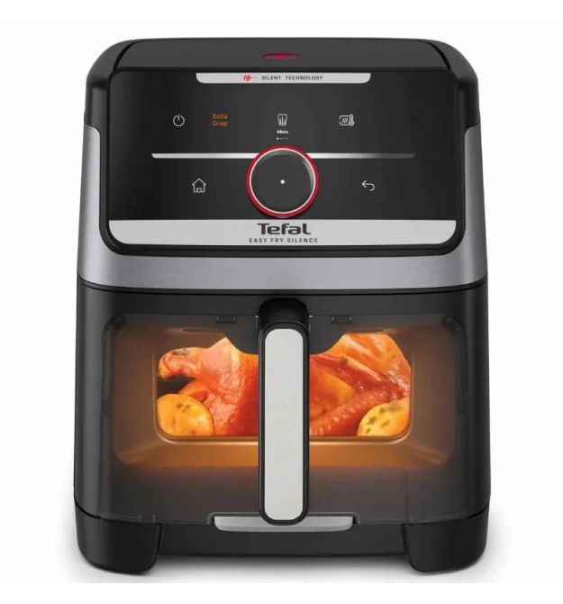 Tefal Tefal air fryer Easy Fry Silence XXL Smart Vision, 1800W, bowl-7l, sensor control, plastic, black