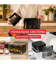 Tefal Tefal air fryer Easy Fry Silence XXL Smart Vision, 1800W, bowl-7l, sensor control, plastic, black