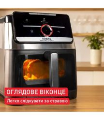 Tefal Tefal air fryer Easy Fry Silence XXL Smart Vision, 1800W, bowl-7l, sensor control, plastic, black