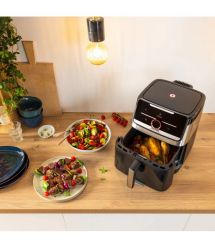 Tefal Tefal air fryer Easy Fry Silence XXL Smart Vision, 1800W, bowl-7l, sensor control, plastic, black