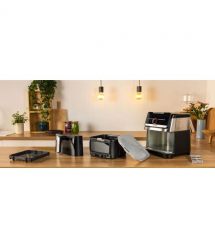 Tefal Tefal air fryer Easy Fry Silence XXL Smart Vision, 1800W, bowl-7l, sensor control, plastic, black