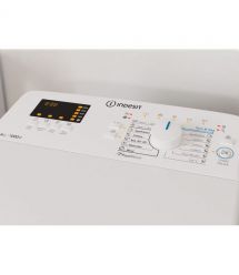Indesit Стиральная машина вертикальная, 6кг, 1000, C, 60см, дисплей, белый
