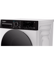 Whirlpool Стиральная машина фронтальная, 8кг, 1400, C, 55см, дисплей, пар, инвертор, люк черный, белый