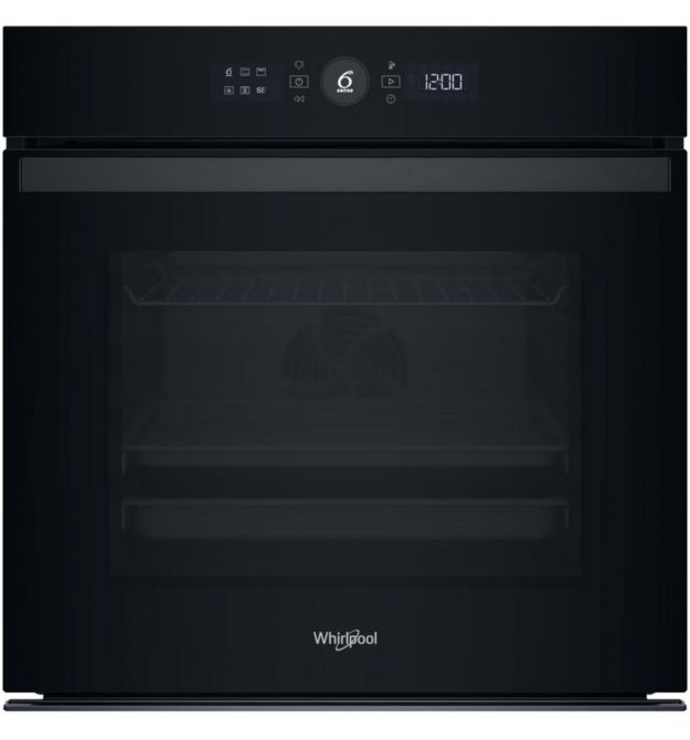 Whirlpool Духовой шкаф Whirlpool, 73л, A+, дисплей, конвекция, телескопические направляющие, черный