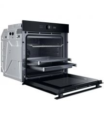 Whirlpool Духовой шкаф Whirlpool, 73л, A+, дисплей, конвекция, телескопические направляющие, черный