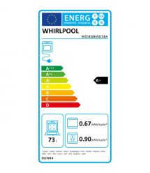 Whirlpool Духовой шкаф Whirlpool, 73л, A+, дисплей, конвекция, телескопические направляющие, черный