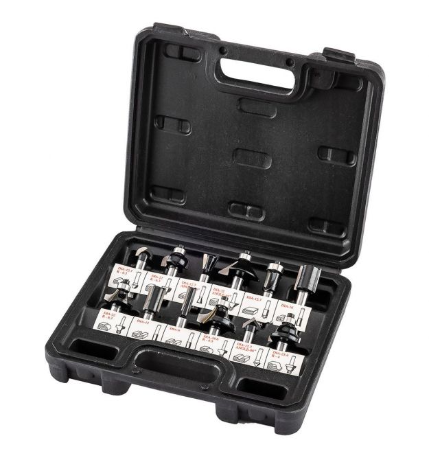 Graphite Набір фрез по дереву GRAPHITE WIDIA твердосплавні 8мм 12шт