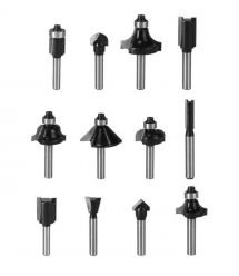 Graphite Набір фрез по дереву GRAPHITE WIDIA твердосплавні 8мм 12шт