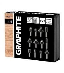 Graphite Набір фрез по дереву GRAPHITE WIDIA твердосплавні 8мм 12шт