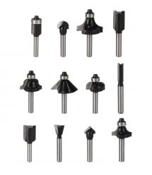 Graphite Набір фрез по дереву GRAPHITE твердосплавні 6мм 12шт