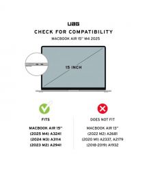 UAG UAG Apple Mackbook Air 15IN (M4/3/2) Essential Armor Ice