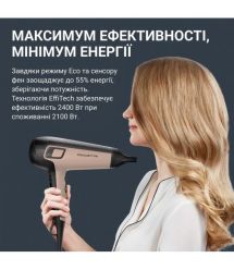 Rowenta Rowenta hair dryer Renew, 2100W, 3 modes, diffuser, ionization, cold blowing, black