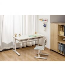 2E Стіл комп'ютерний 2E CE301K-MECHANIC, регулювання висоти, механіка, 54/76х120x60см, білий