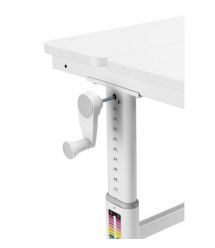 2E Стіл комп'ютерний 2E CE301K-MECHANIC, регулювання висоти, механіка, 54/76х120x60см, білий