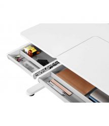 2E Стіл комп'ютерний 2E CE301K-MECHANIC, регулювання висоти, механіка, 54/76х120x60см, білий