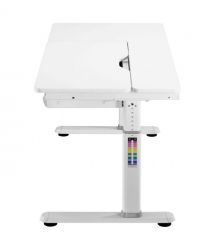 2E Стіл комп'ютерний 2E CE301K-MECHANIC, регулювання висоти, механіка, 54/76х120x60см, білий