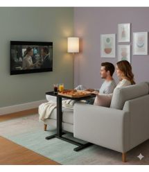 2E Стіл компактний 2E CE710BB, 710x400мм, регульована висота, чорний