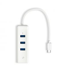 TP-Link Сетевой адаптер UE330С 1xGE, 3xUSB3.0, USB-С