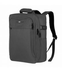 2E Рюкзак дорожній 2Е Trek, Cabin size, поліестр, EXP, 17/23л, з відсіком для ноутбука 16", сірий