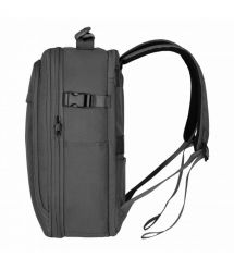 2E Рюкзак дорожній 2Е Trek, Cabin size, поліестр, EXP, 17/23л, з відсіком для ноутбука 16", сірий