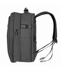 2E Рюкзак дорожній 2Е Trek, Cabin size, поліестр, EXP, 17/23л, з відсіком для ноутбука 16", сірий