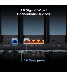 TP-Link Маршрутизатор Archer BE400 BE6500, 3xGE LAN, 1x2.5GE LAN, 1x2.5GE WAN, 1xUSB3.0 MESH