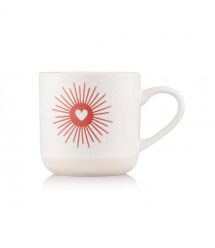 ARDESTO Чашка Heart, 350мл, керамика, белый