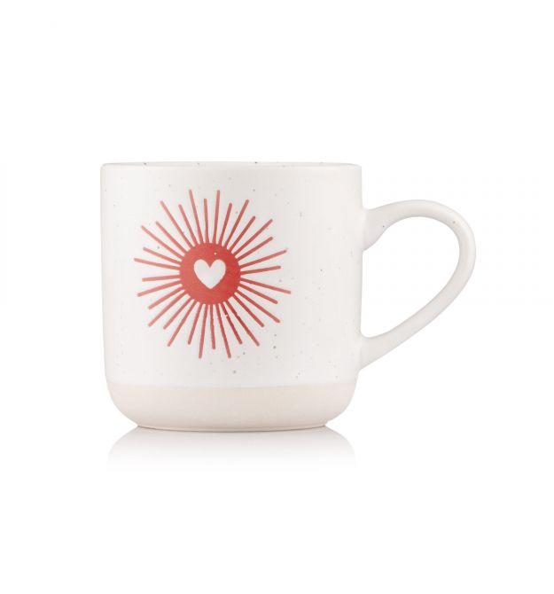 ARDESTO Чашка Heart, 350мл, керамика, белый