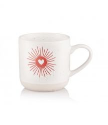 ARDESTO Чашка Heart, 350мл, керамика, белый
