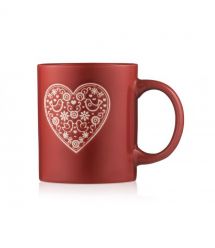 ARDESTO Чашка Heart, 320мл, керамика, красный