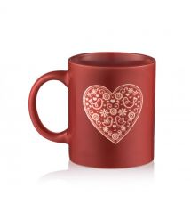 ARDESTO Чашка Heart, 320мл, керамика, красный
