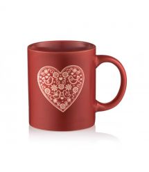 ARDESTO Чашка Heart, 320мл, керамика, красный